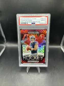 2024 Panini Rookies & Stars - Stellar Rookies Caleb Williams Red Plaid PSA 10 RC - Image 1