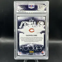 2024 Panini Rookies & Stars - Stellar Rookies Caleb Williams Red Plaid PSA 10 RC - Image 2