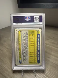 Julio Rodriguez 2022 Ben Baller Topps Chrome 1987 Blue Refractor RC #/75 PSA 10 - Image 2