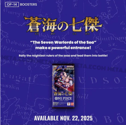 One Piece TCG OP14 The Azure Sea's Seven Booster Box (24 Packs) Factory Sealed - Image 2