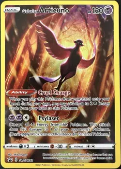 Pokemon TCG Galarian Articuno Sword&Shield Black Star Promo SWSH282 Crown Zenith - Image 2