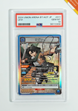 Attack On Titan PSA 10 Levi #011 SR Union Arena 2024 Japanese - Image 1
