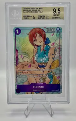 O-Nami (Illustration Box Vol.1) OP05-062 One Piece Promotion Cards Foil BGS 9.5 - Image 1