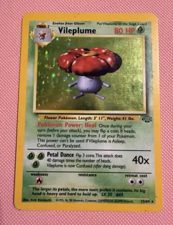 Vileplume 15/64 Jungle WOTC Holo Rare ENG 1999 - Image 1