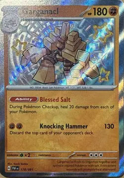 Garganacl 178/091 Shiny Rare Paldean Fates Pokemon LP - Image 1