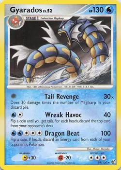 Gyarados - 19/100 Rare 2008 Stormfront Pokemon LP - Image 1