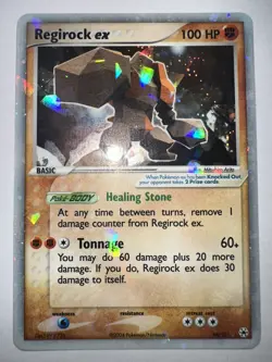 Pokemon TCG Regirock ex 98/101 LP Hidden Legends Holo Ultra Rare 2004 FAST SHIP! - Image 1