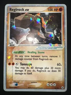 Pokemon TCG Regirock ex 98/101 LP Hidden Legends Holo Ultra Rare 2004 FAST SHIP! - Image 2