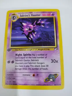 MINT 1st Edition Pokemon Sabrina's Haunter 58/132 Gym Challenge 2000 Wizards - Image 1