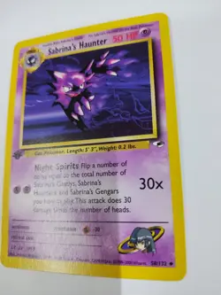 MINT 1st Edition Pokemon Sabrina's Haunter 58/132 Gym Challenge 2000 Wizards - Image 2