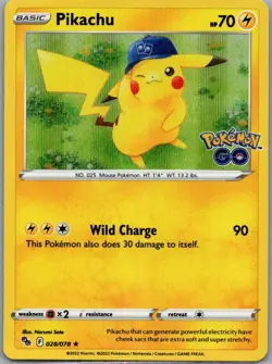 Pikachu (28) 028/078 Holo Pokemon GO LP-NM - Image 1