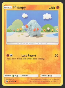 Phanpy 111/214 Common Lost Thunder Pokemon LP - Image 1