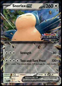 Snorlax ex (JUMBO CARD) (Prismatic Evolution Stamped) 076/131 Holo Pokemon NM - Image 1