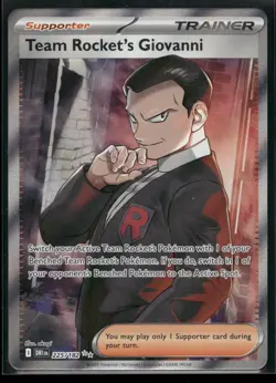 Team Rocket's Giovanni 225/182 Ultra Rare Destined Rivals Pokemon Holo Near Mint - Image 1