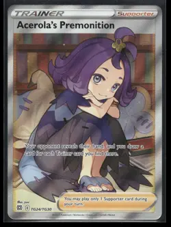 Acerola's Premonition TG24/TG30 Brilliant Stars Trainer Gallery Pokemon Holo NM - Image 1