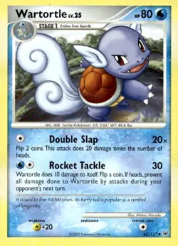 Wartortle 65/127 Uncommon Platinum Pokemon Lightly Played - Image 1