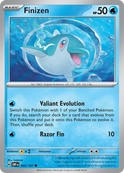 Finizen 60/197 Common | Obsidian Flames | Pokemon Card - Image 1