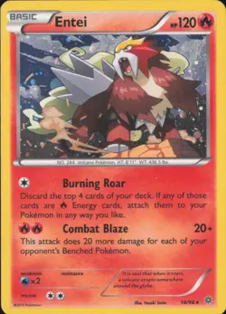 Entei (Cosmos Holo) 014/098 Holo Promo Blister Exclusives Pokemon Holo LP - Image 1