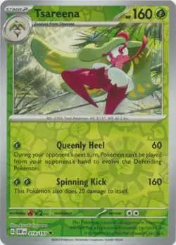 Tsareena 18/197 Reverse Holo | Obsidian Flames | Pokemon Card - Image 1