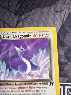 Pokemon Dark Dragonair TCG Unlimited Uncommon Card 33/82 Vintage 1999 WOTC - Image 3