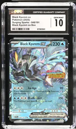 Black Kyurem EX 048/191 Stamped Surging Sparks Pokemon CGC 10 Gem Mint - Image 1