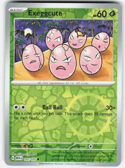 Exeggcute 102/165 Common 151 Pokemon Reverse Holo Near Mint - Image 1