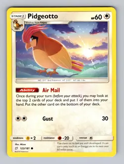 Pidgeotto 123/181 Common Team Up Pokemon Near Mint - Image 1