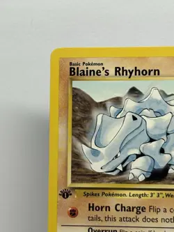 1st Edition Blaine's Rhyhorn 65/132 Pokemon Gym Challenge - Image 4