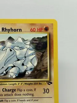 1st Edition Blaine's Rhyhorn 65/132 Pokemon Gym Challenge - Image 5