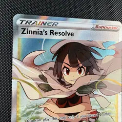 Pokemon TCG Zinnia's Resolve 203/203 SWSH07 Evolving Skies Full Art Trainer Card - Image 3