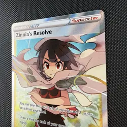 Pokemon TCG Zinnia's Resolve 203/203 SWSH07 Evolving Skies Full Art Trainer Card - Image 4