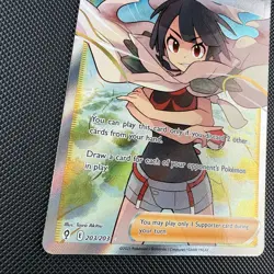 Pokemon TCG Zinnia's Resolve 203/203 SWSH07 Evolving Skies Full Art Trainer Card - Image 5