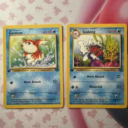 Pokemon Jungle Goldeen 53/64 & Seaking 46/64 2 Card Lot TCG 1st Edition NM🔥 - Image 1