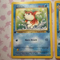Pokemon Jungle Goldeen 53/64 & Seaking 46/64 2 Card Lot TCG 1st Edition NM🔥 - Image 2