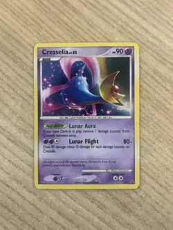 Cresselia DP51 Diamond and Pearl Swirl🍭 Holo Minty Copy Mid Era Pokemon Heater - Image 1
