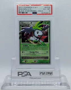 POKEMON BLACK STAR PROMO SHAYMIN LV X #DP39 ULTRA RARE HOLO FOIL PSA 6 EX-MT #* - Image 1