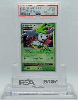 POKEMON BLACK STAR PROMO SHAYMIN LV X #DP39 ULTRA RARE HOLO FOIL PSA 6 EX-MT #* - Image 2