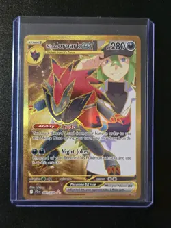 N's Zoroark ex 189/159 Pokemon Sv09: JTG Hyper Rare Clean NM+ - Image 1