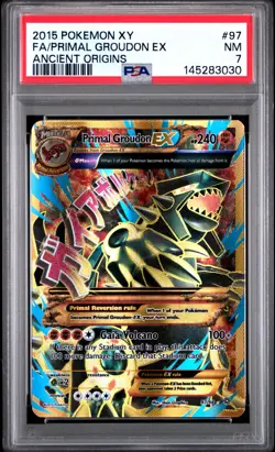 Pokemon Primal Groudon EX Full Art - Ancient Origins - 97/98 - PSA 7 - Image 1