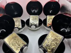 1999 Burger King Pokemon 23K Gold Plated Card Set of 5. Opened And Used! HP - Image 1