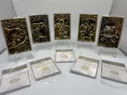 1999 Burger King Pokemon 23K Gold Plated Card Set of 5. Opened And Used! HP - Image 2