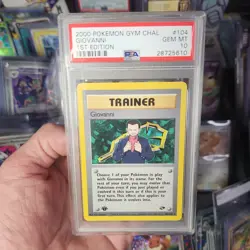 LOW POP Giovanni 104 Rare 2000 Gym Challenge PSA 10 Vintage Pokemon Card POP 26 - Image 1
