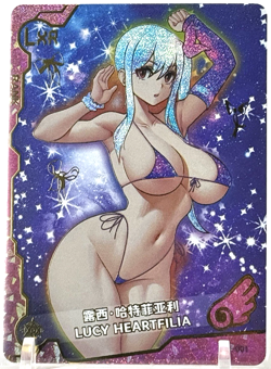 Girl Party 5 Lucy Heartfilia LXR 001 Anime Waifu CCG Goddess Story Trading Card - Image 1