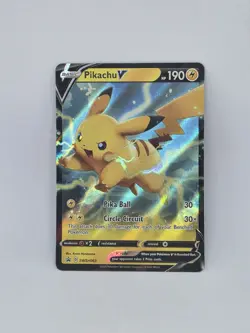 Pokemon TCG Pikachu V SWSH063 SWSH: Sword & Shield Black Star Promo Holo Card - Image 1