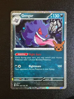 Gengar (Cosmos Holo) 057/091 Holo Rare Trick or Trade BOOster 2024 Pokemon MP - Image 1