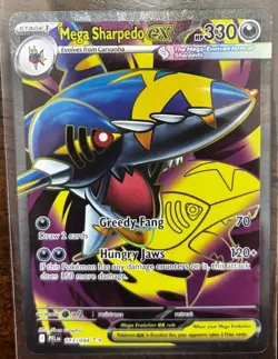 Mega Sharpedo ex 113/094 Ultra Rare Pokemon TCG Phantasmal Flames NM - Image 1