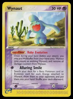 Wynaut 54/100 Uncommon Sandstorm Pokemon Near Mint - Image 1