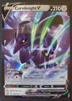 Pokemon Sword & Shield Battle Styles Corviknight V 109/163 NM/M Condition - Image 1