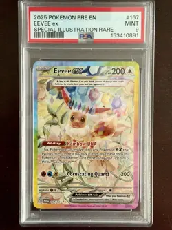 Pokemon TCG Eevee ex 167/131 Sv: Prismatic Evolutions SIR Holo EN 2025 PSA 9 - Image 1
