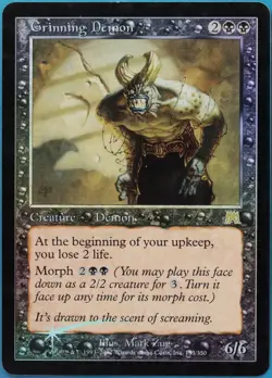 Grinning Demon FOIL Onslaught PLD Black Rare MAGIC CARD (ID# 516455) ABUGames - Image 1